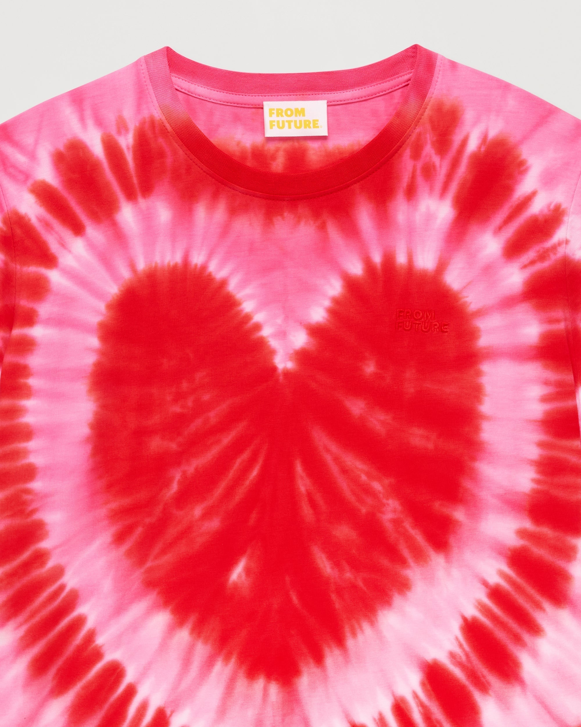 T-shirt Tie and dye coeur à col rond - Tie & Dye Holiday Pink