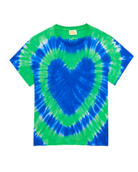 T-shirt Tie and dye coeur à col rond - Tie & Dye Acid Green