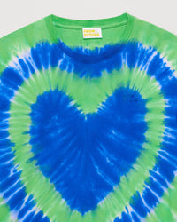 T-shirt Tie and dye coeur à col rond - Tie & Dye Acid Green