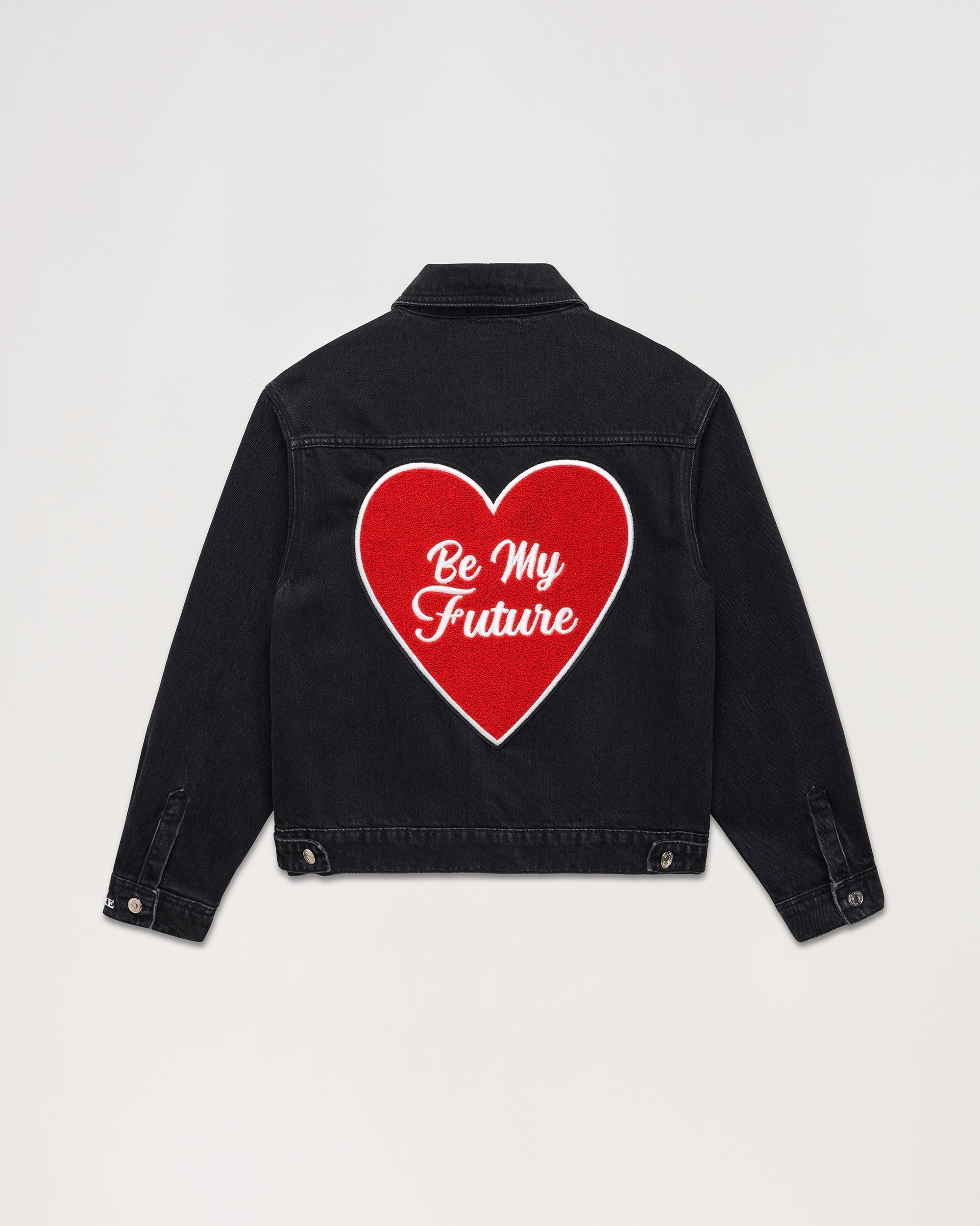 Veste regular à broderie cœur - Black