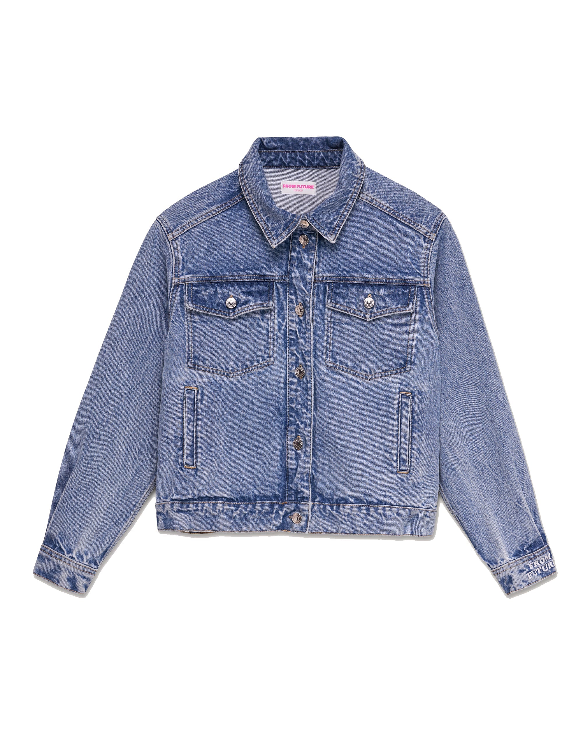 Veste regular à broderie Love Club - Light Blue