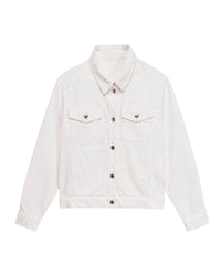 Veste regular à broderie future - Ecru