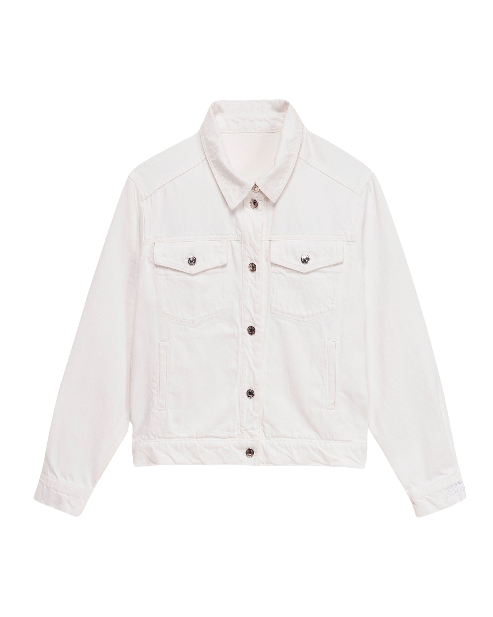 Veste regular à broderie future - Ecru
