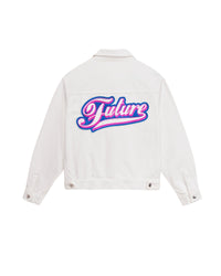 Veste regular à broderie future - Ecru