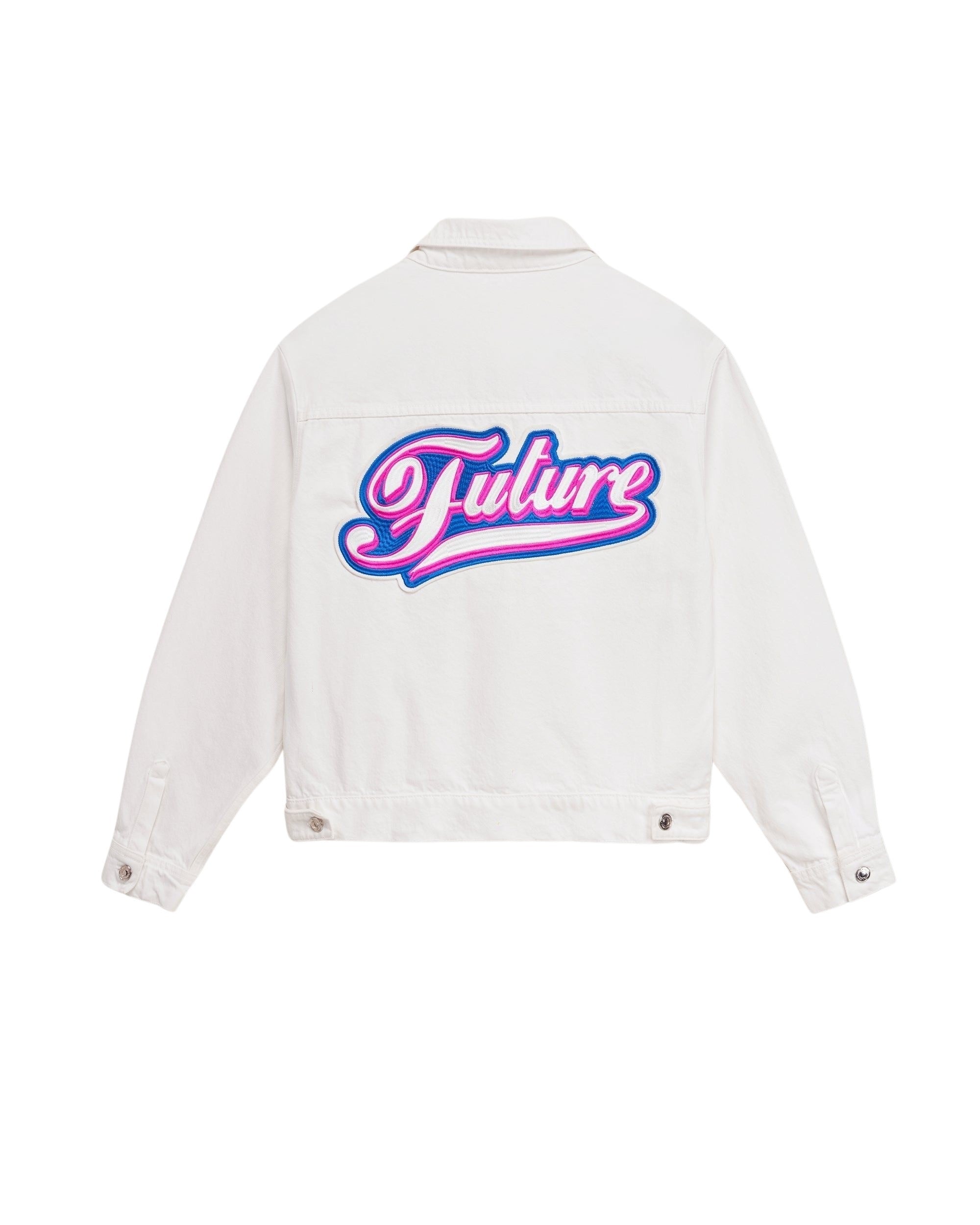 Veste regular à broderie future - Ecru