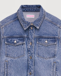 Veste regular à broderie Love Club - Light Blue