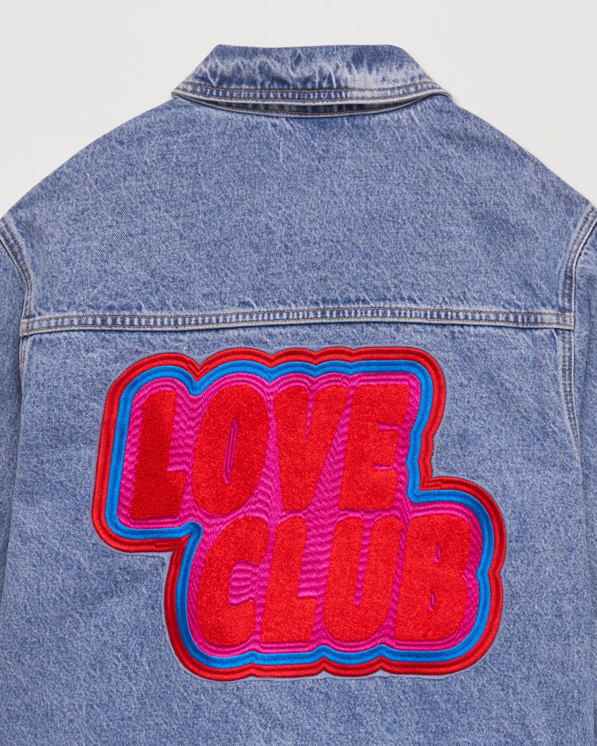 Veste regular à broderie Love Club - Light Blue