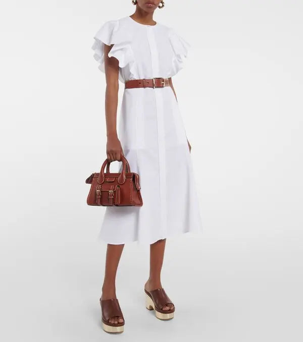 Mules compensées Oli en cuir - Brunet Brown