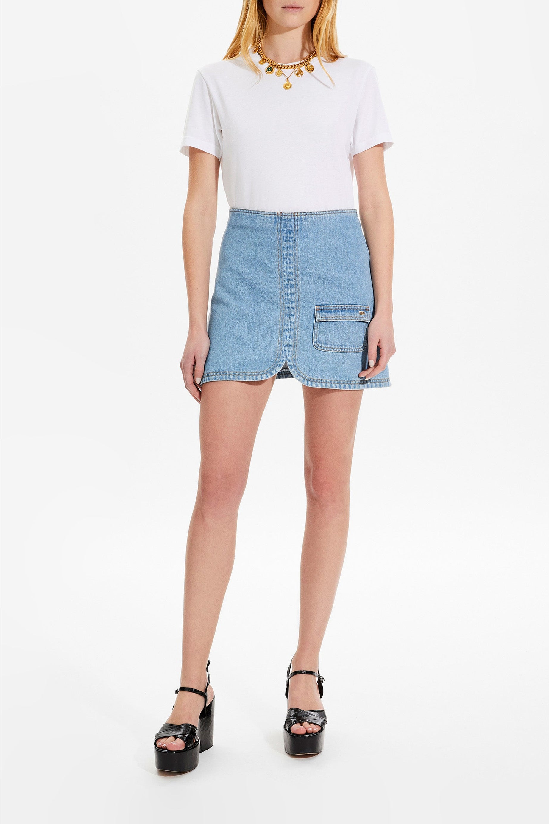 Mini-jupe en jean - Indigo