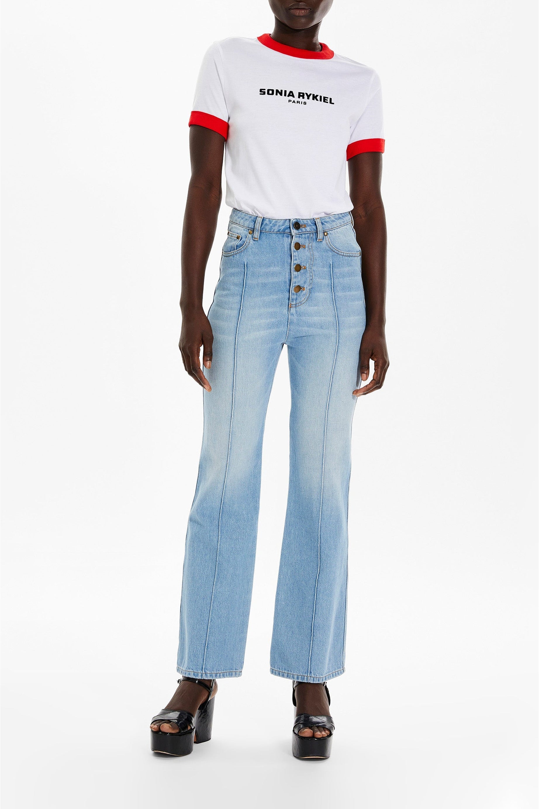 Jean taille haute - Indigo