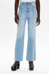 Jean taille haute - Indigo
