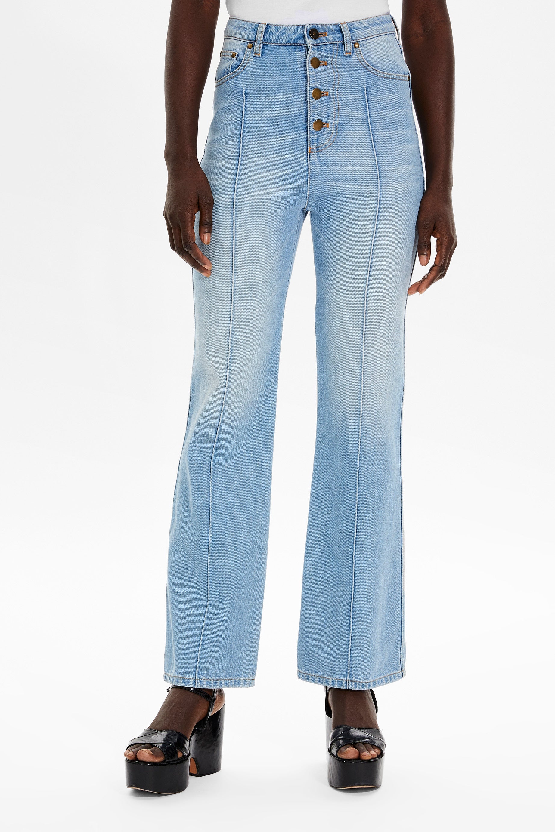 Jean taille haute - Indigo