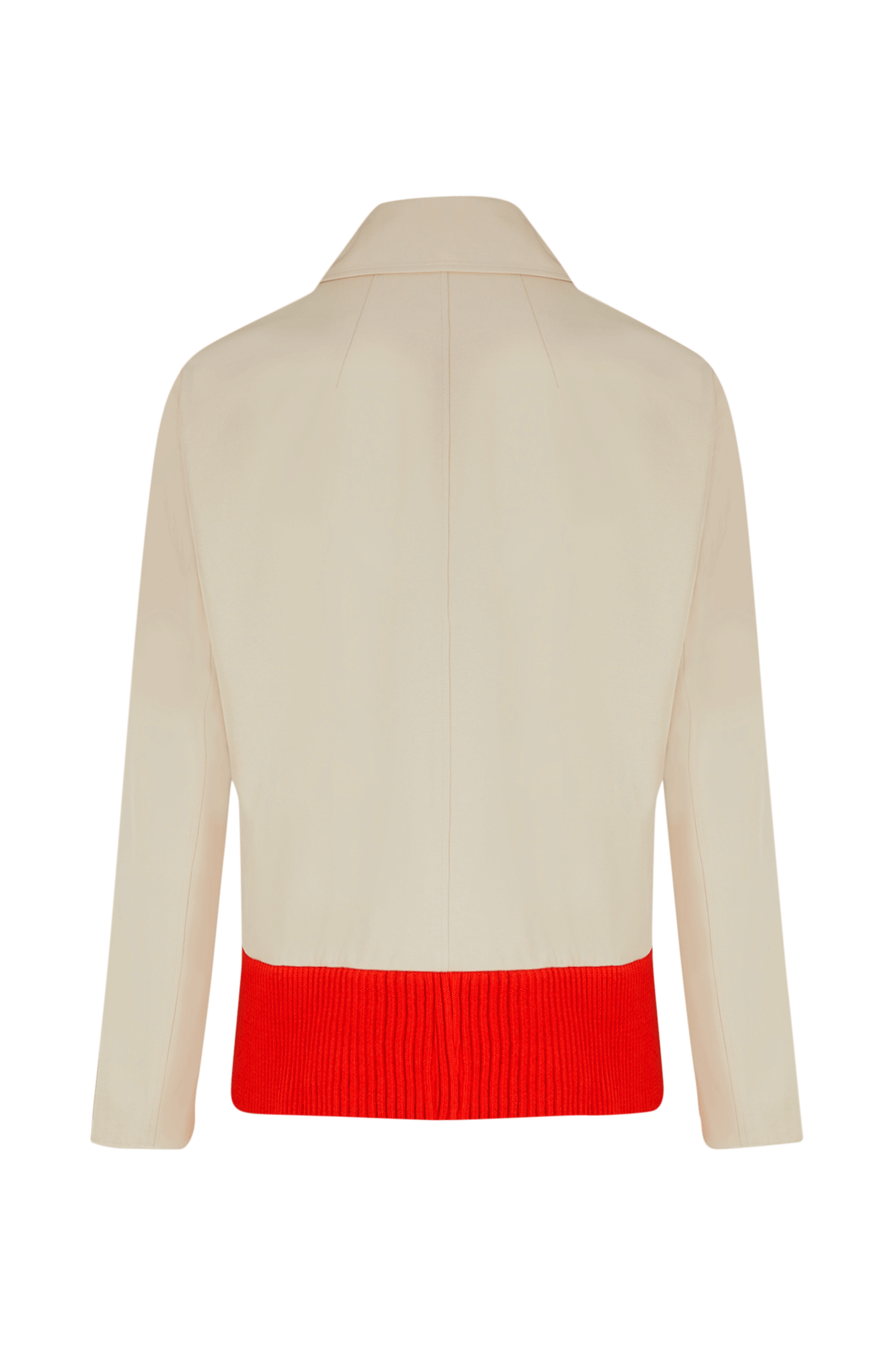 Veste col claudine à zip - Beige