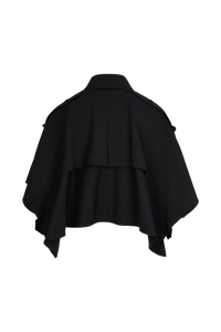 Cape crop en gabardine - Noir