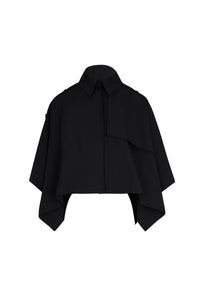 Cape crop en gabardine - Noir