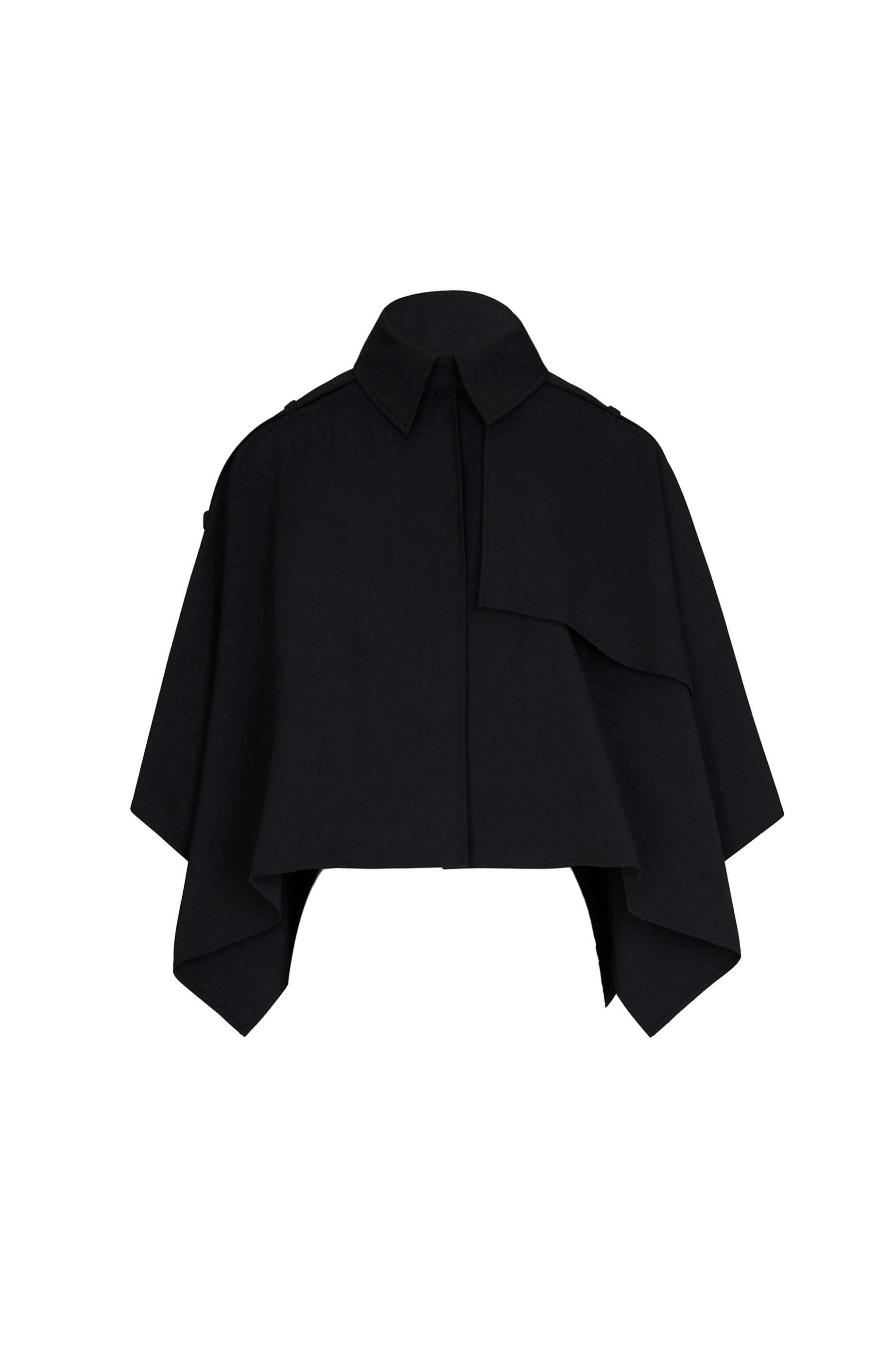 Cape crop en gabardine - Noir