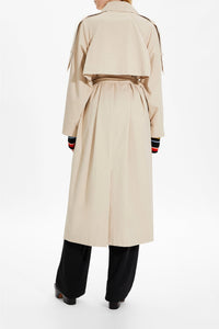 Trench long structuré - Beige