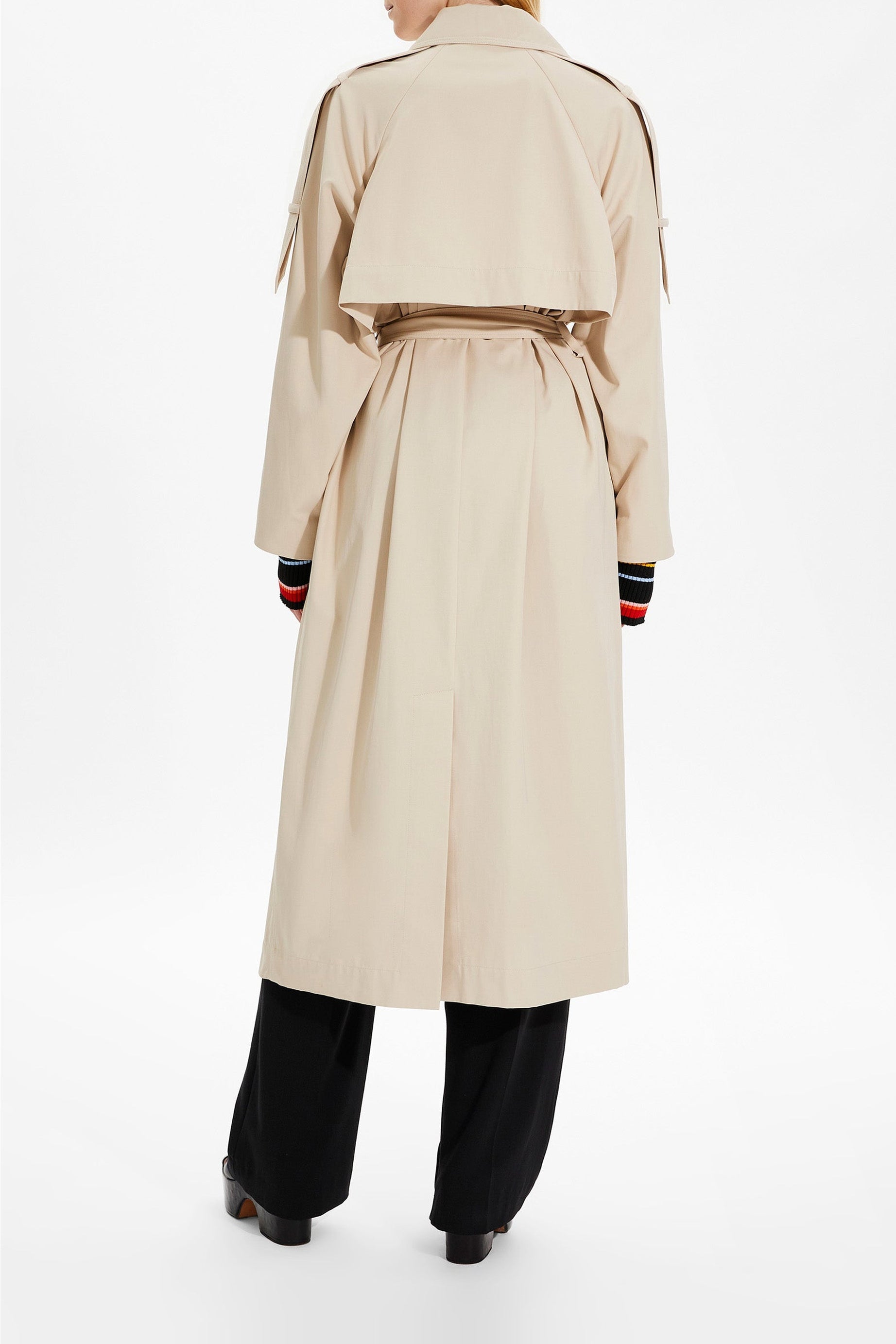 Trench long structuré - Beige