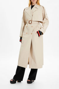 Trench long structuré - Beige