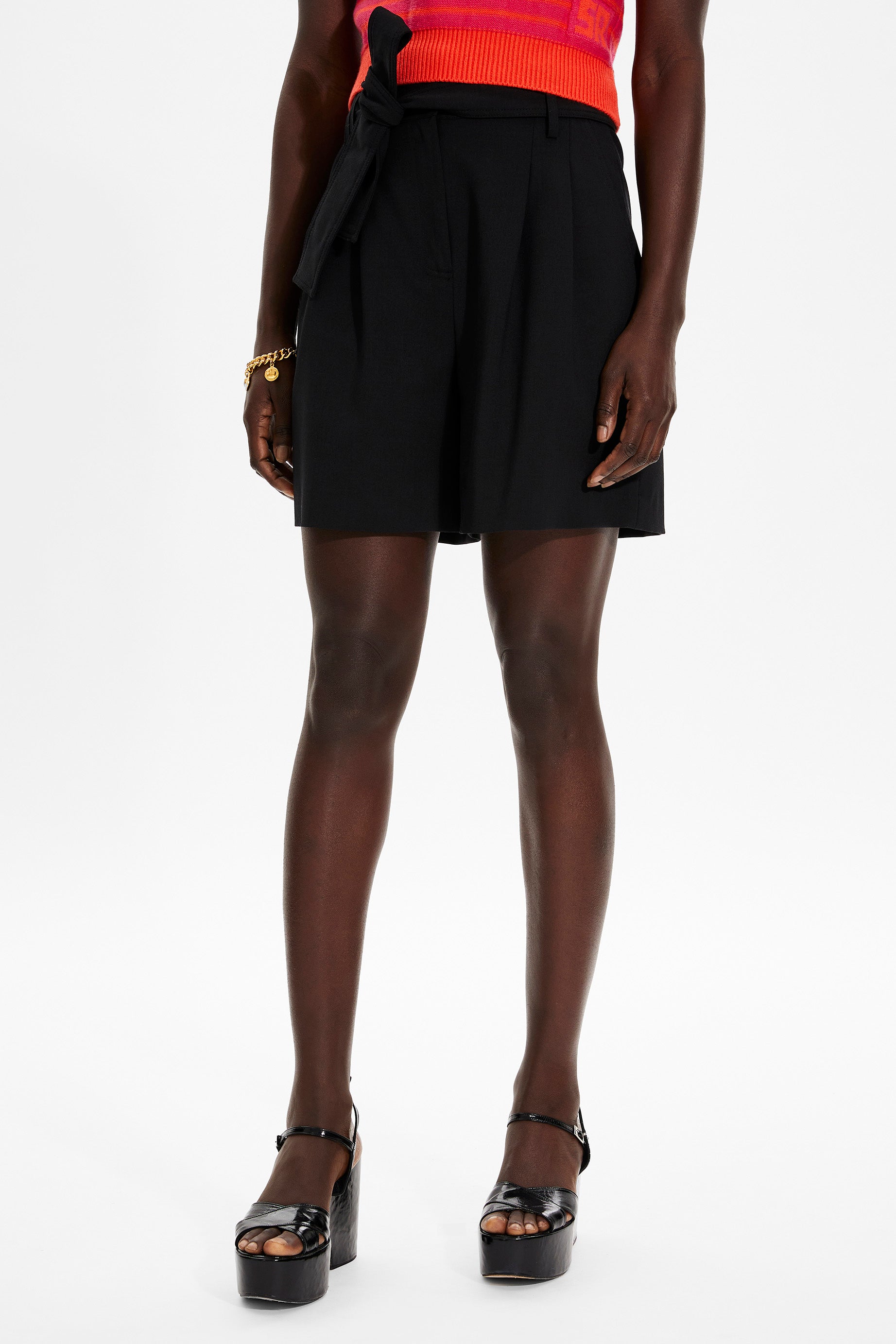 Short Tailoring nouable à la taille - Noir