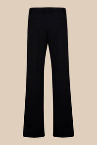 Pantalon droit à ourlets fendus - Noir