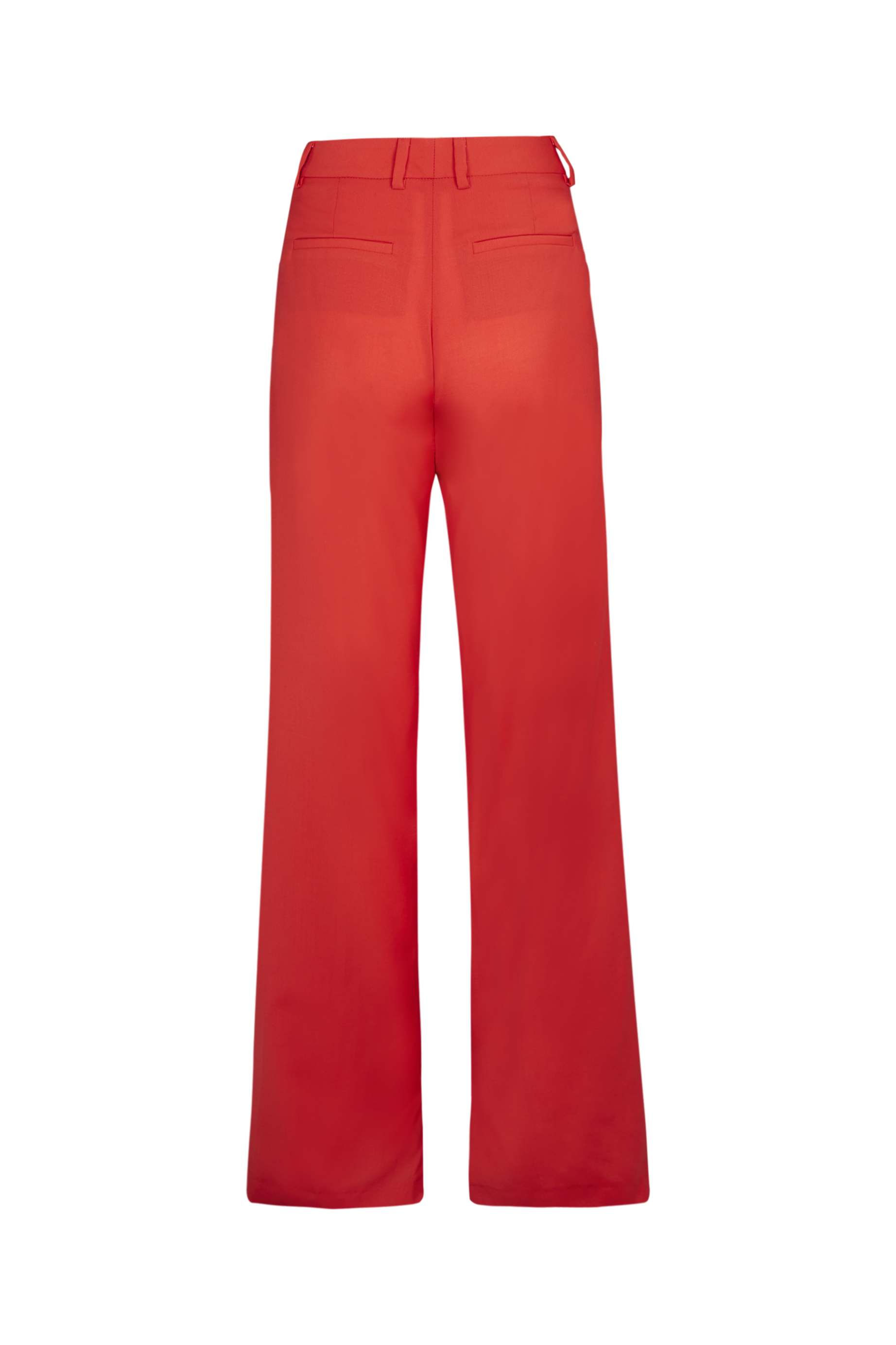 Pantalon droit à ourlets fendus - Corail