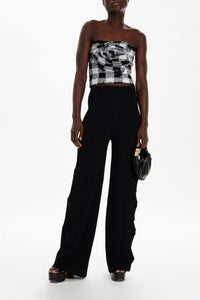 Bustier en sequins - Noir
