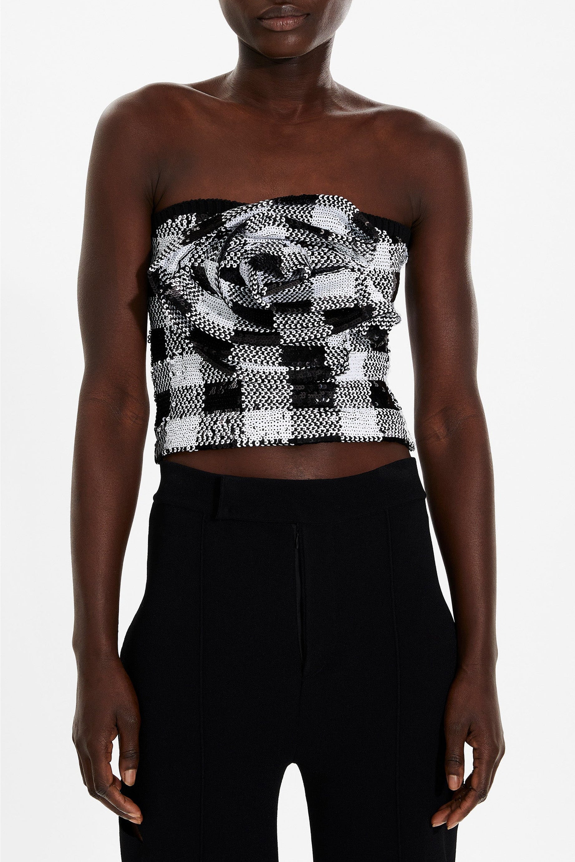 Bustier en sequins - Noir