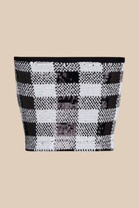 Bustier en sequins - Noir