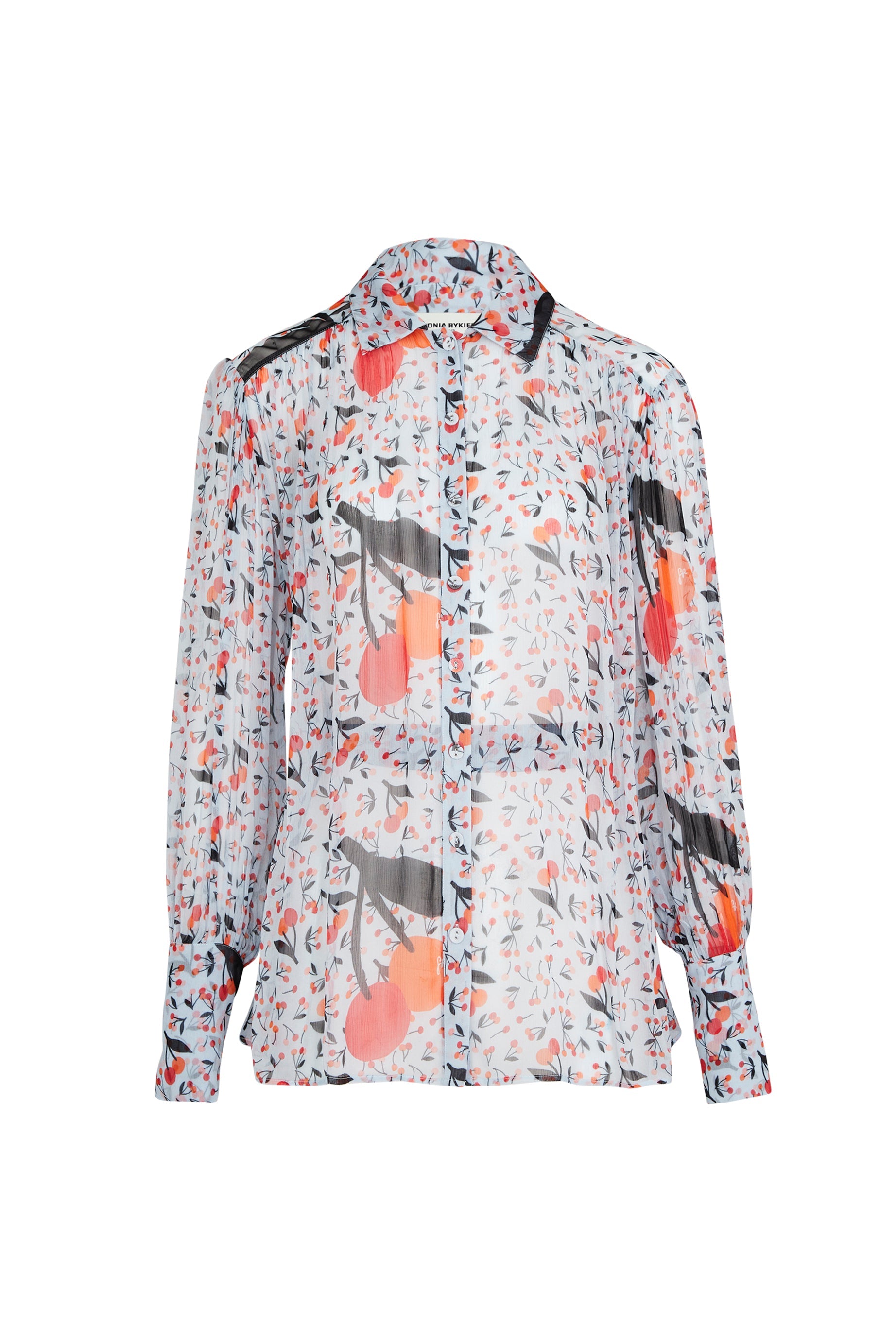 Chemise fluide à imprimé fleurie - Baby Blue