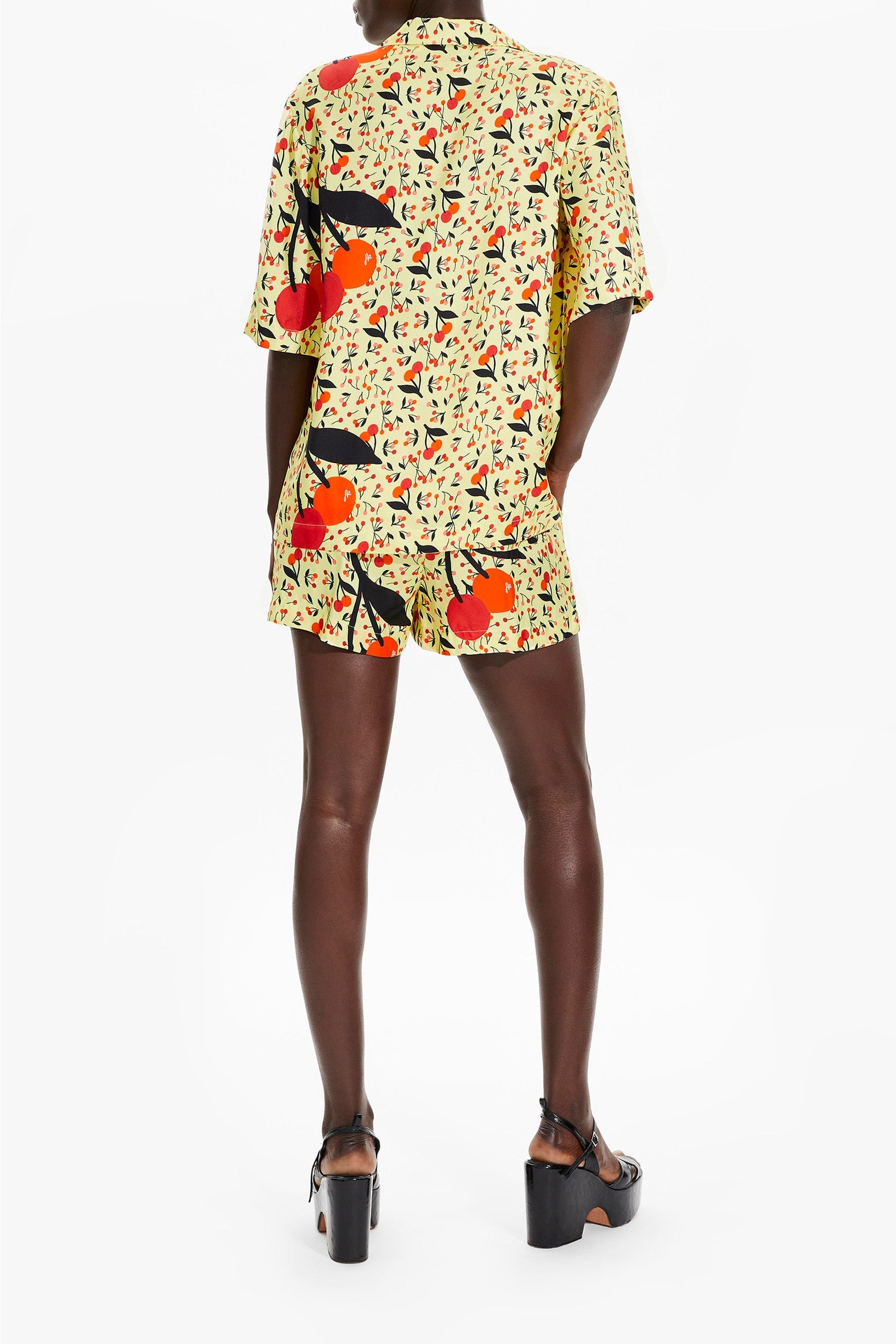 Chemise oversize à manches courtes - Baby Yellow