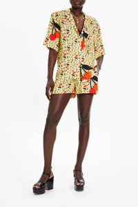 Chemise oversize à manches courtes - Baby Yellow