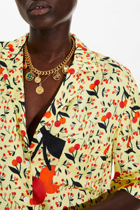 Chemise oversize à manches courtes - Baby Yellow
