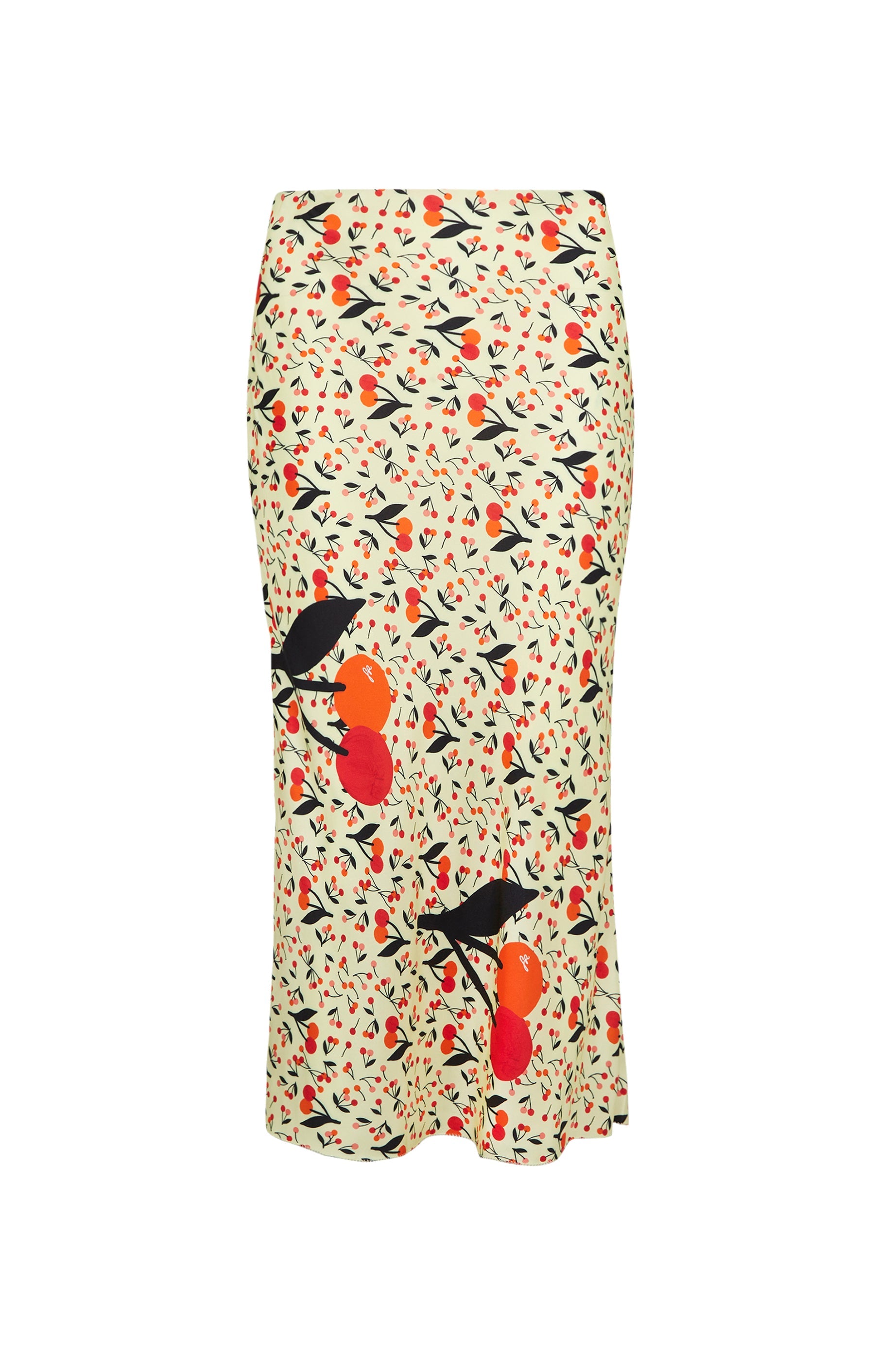 Jupe midi à motifs cerise - Baby Yellow