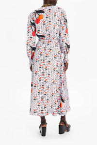 Robe longue fluide à motifs cerise - Baby Blue