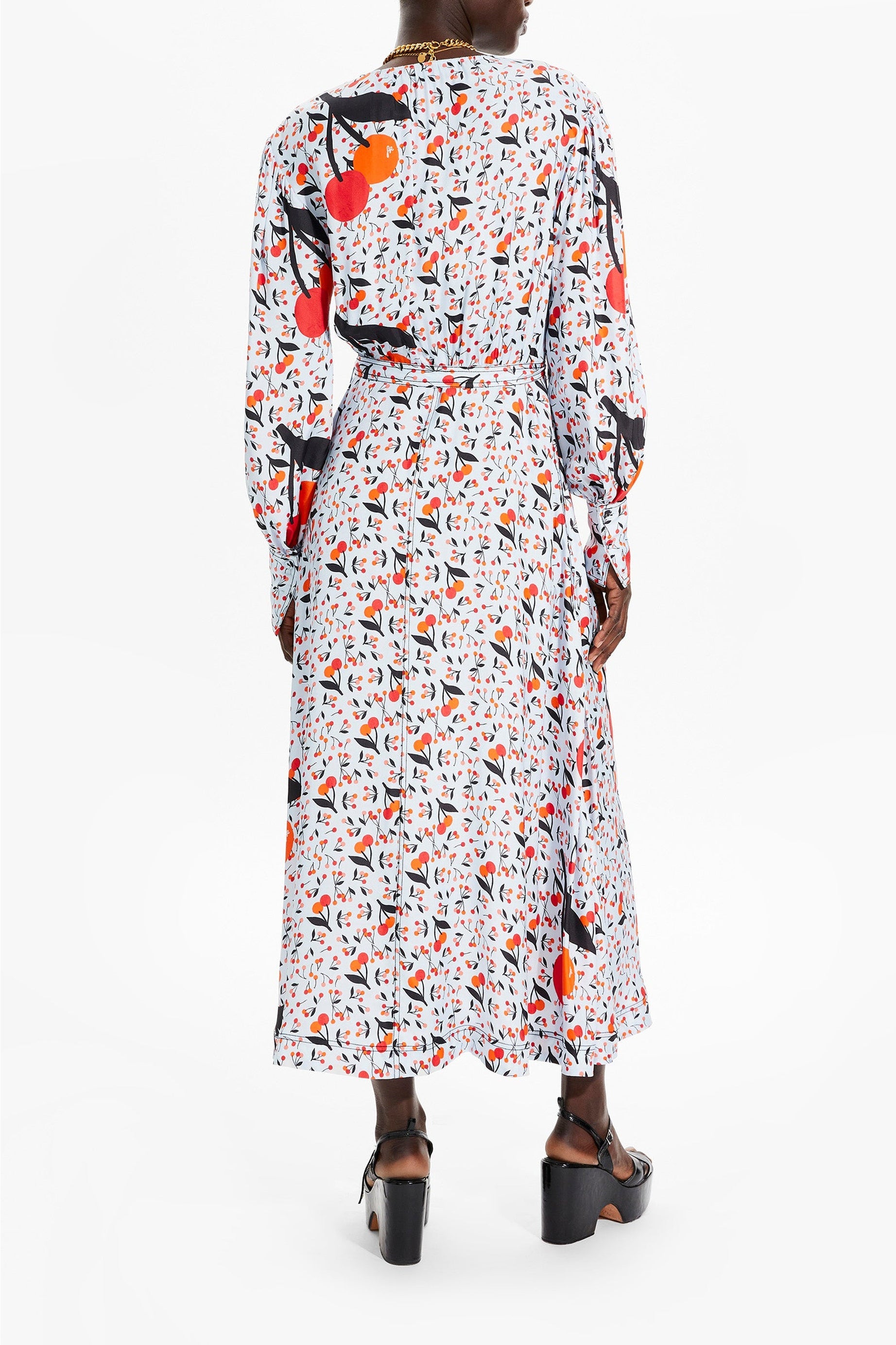 Robe longue fluide à motifs cerise - Baby Blue