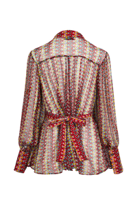 Chemise à pois en soie - Multicolor
