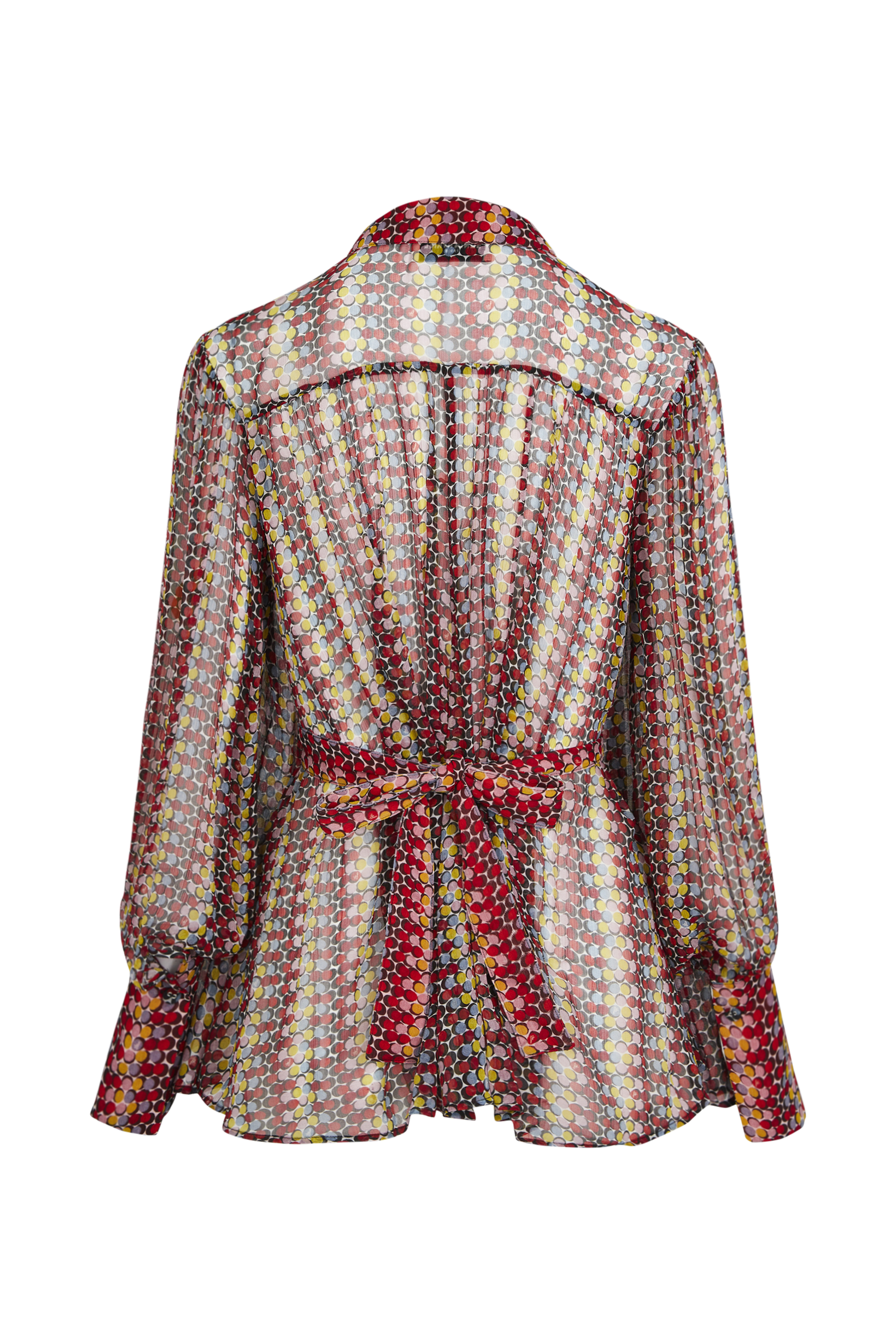 Chemise à pois en soie - Multicolor