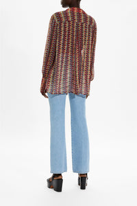 Chemise à pois en soie - Multicolor