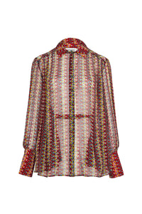 Chemise à pois en soie - Multicolor