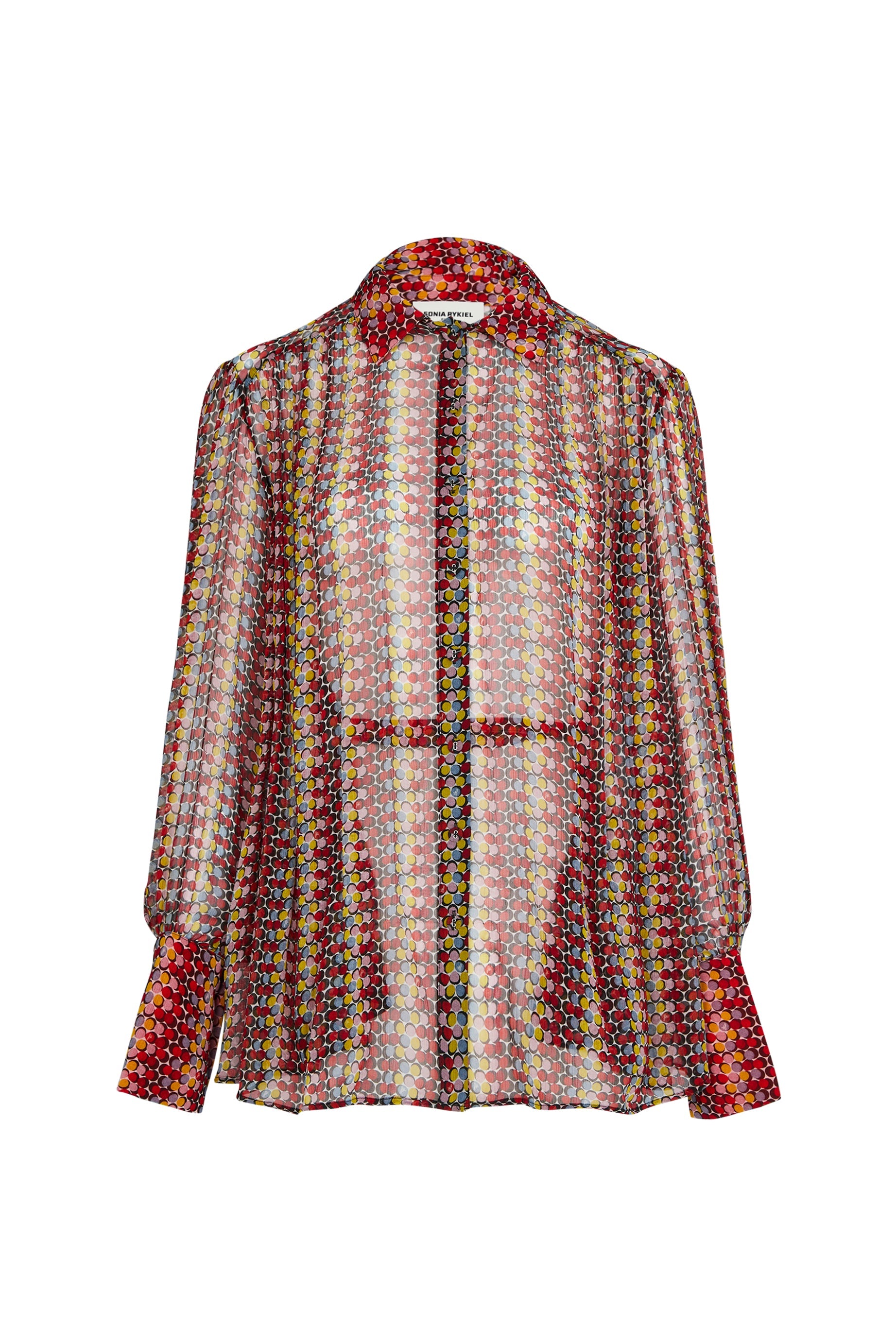 Chemise à pois en soie - Multicolor