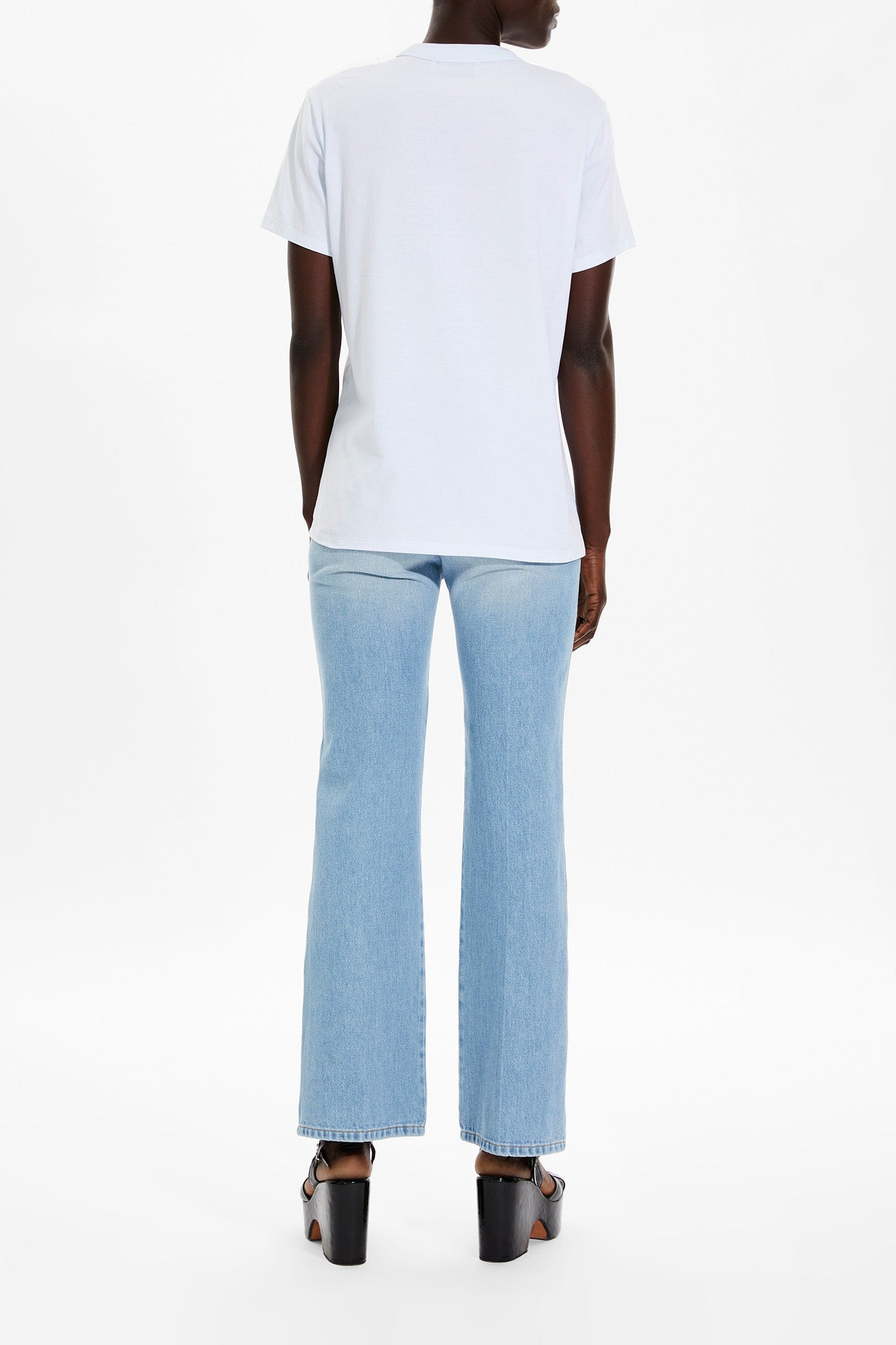 T-shirt Cherry à strass - Baby Blue