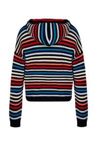 Hoodie Poorboy rayé en laine - Multicolor