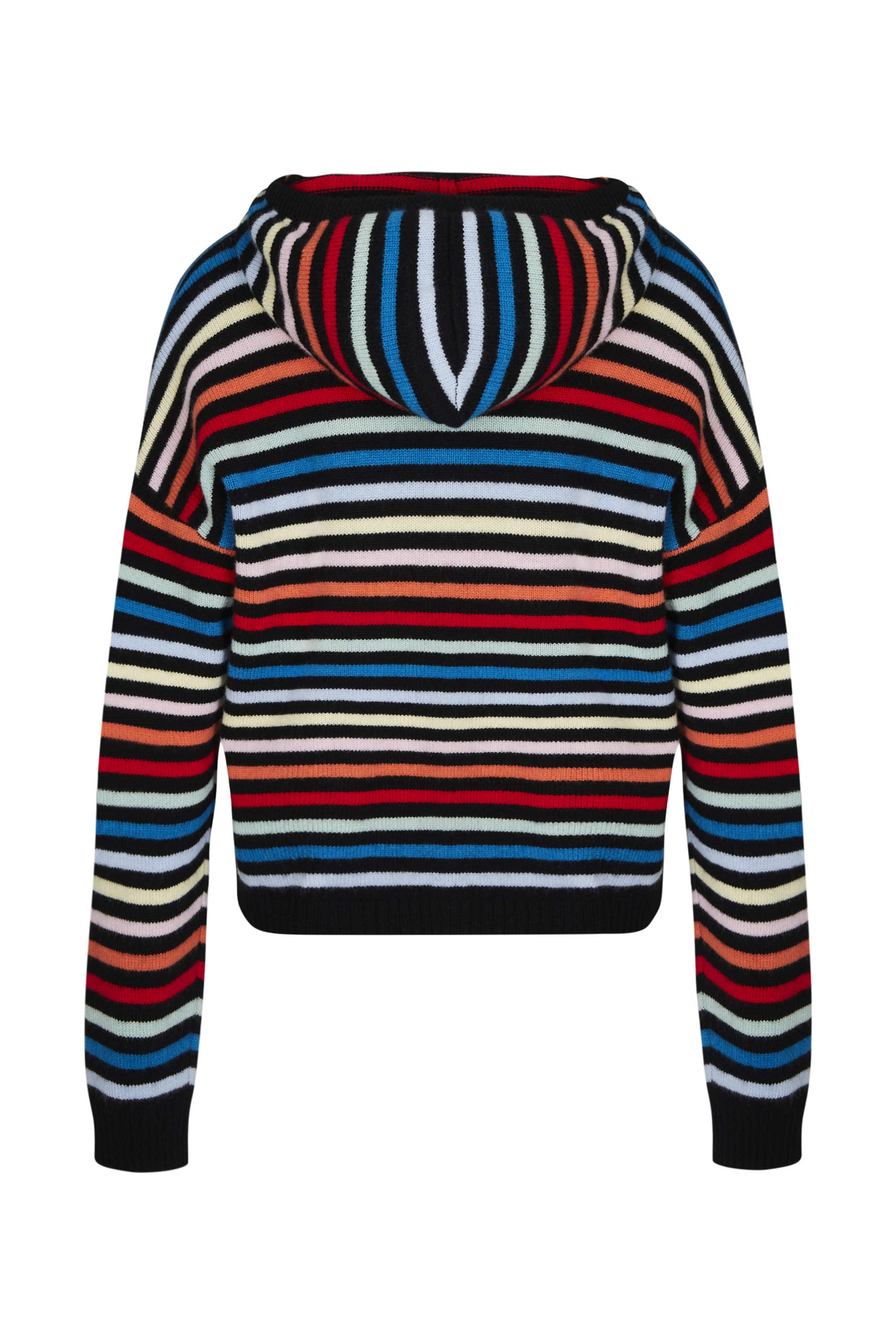 Hoodie Poorboy rayé en laine - Multicolor