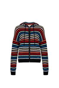 Hoodie Poorboy rayé en laine - Multicolor