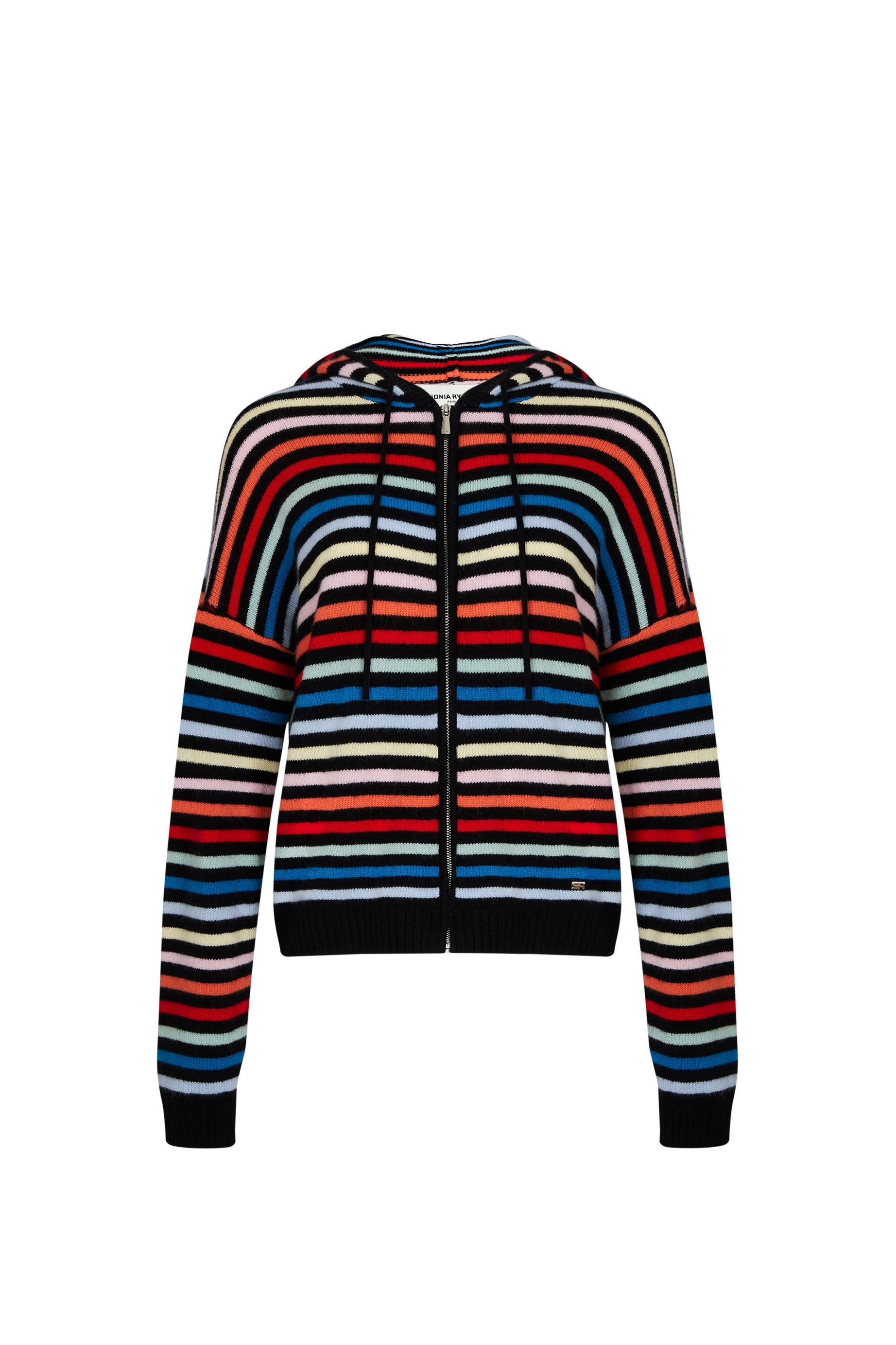 Hoodie Poorboy rayé en laine - Multicolor