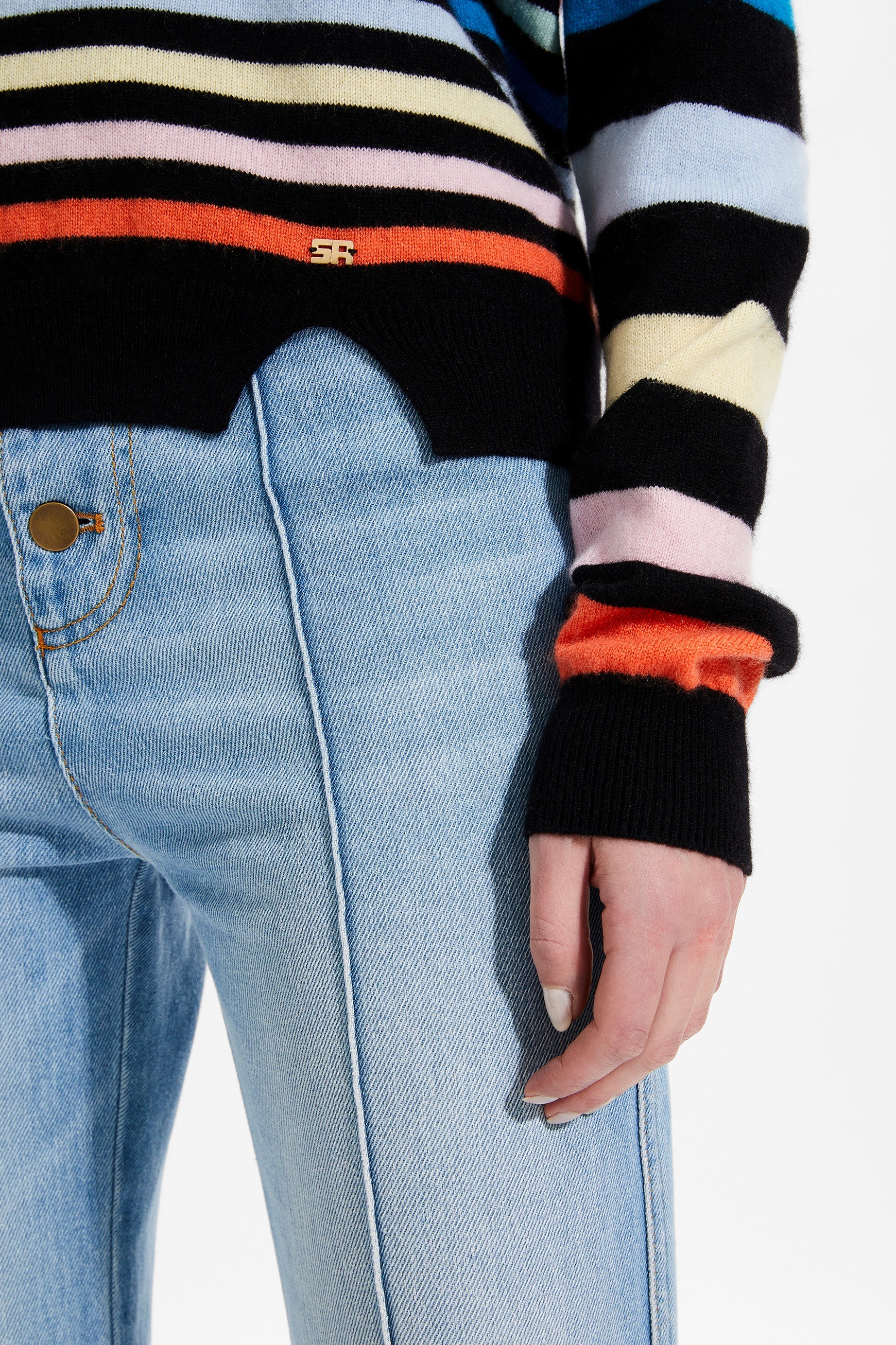 Pull Poorboy rayé en laine - Multicolor