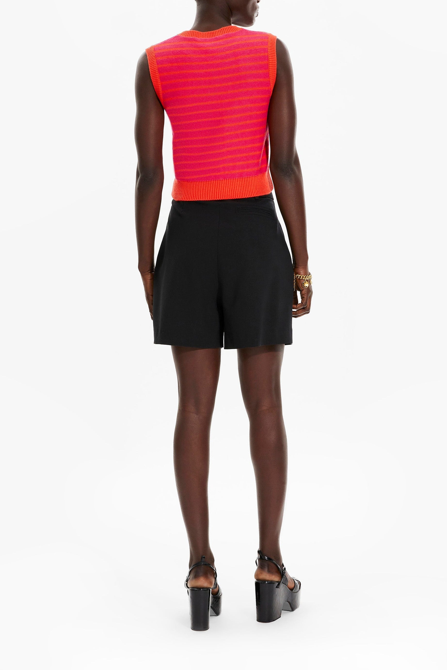 Top sans manches bicolore - Fuchsia & Corail