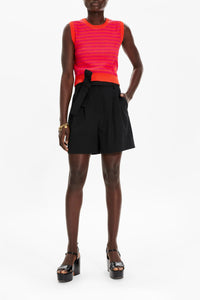 Top sans manches bicolore - Fuchsia & Corail