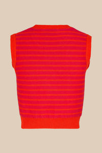 Top sans manches bicolore - Fuchsia & Corail